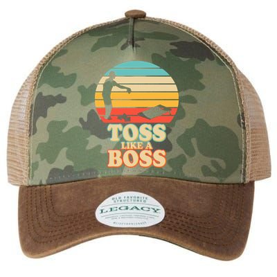 Vintage Toss Like A Boss Cornhole Legacy Tie Dye Trucker Hat
