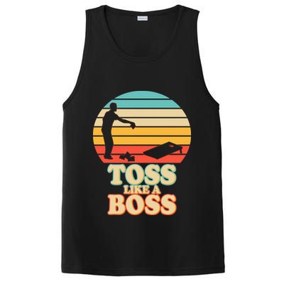 Vintage Toss Like A Boss Cornhole PosiCharge Competitor Tank