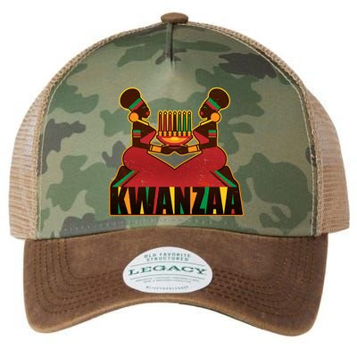 Vintage Traditional Color Kwanzaa Holiday Kinara Legacy Tie Dye Trucker Hat