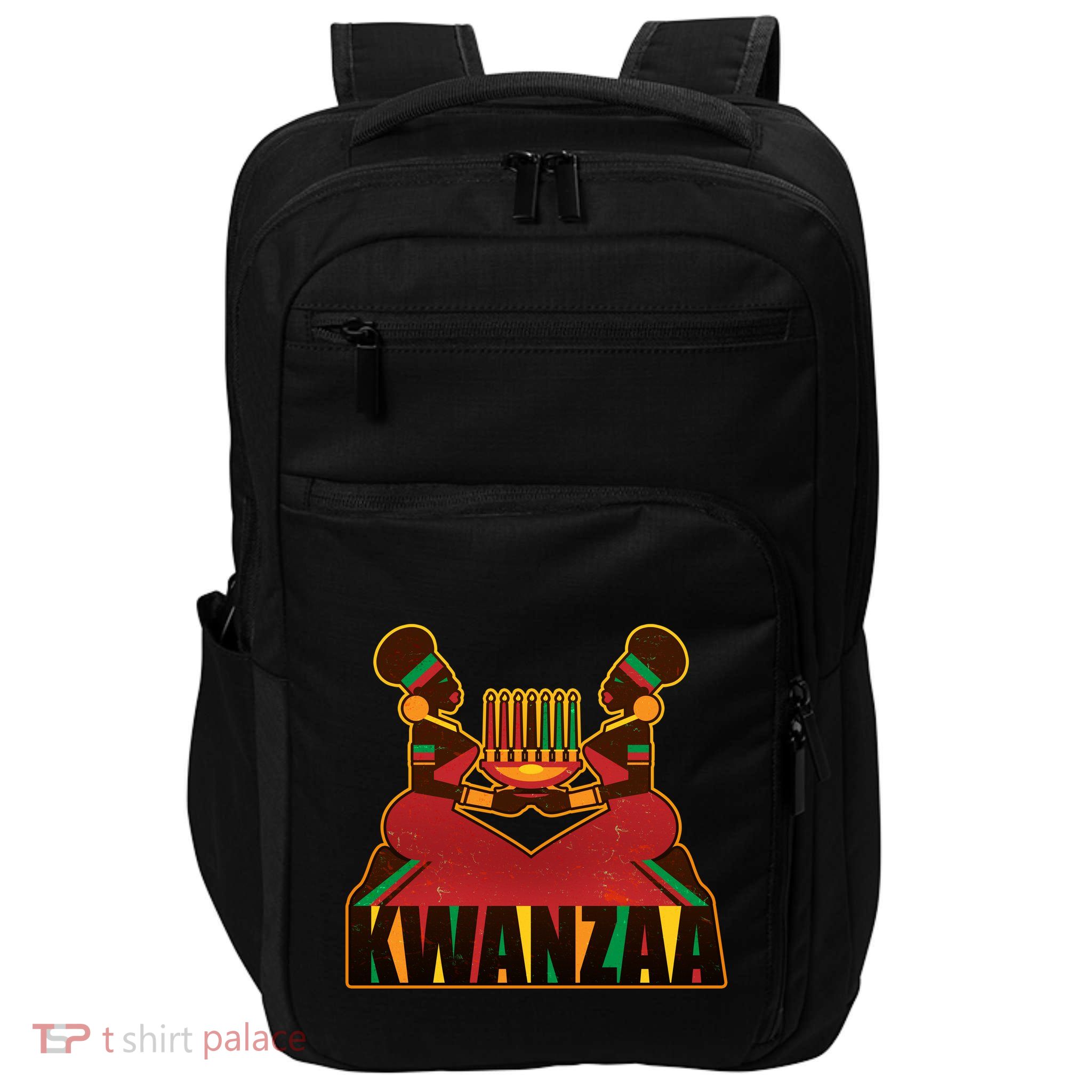 Vintage Traditional Color Kwanzaa Holiday Kinara Impact Tech Backpack