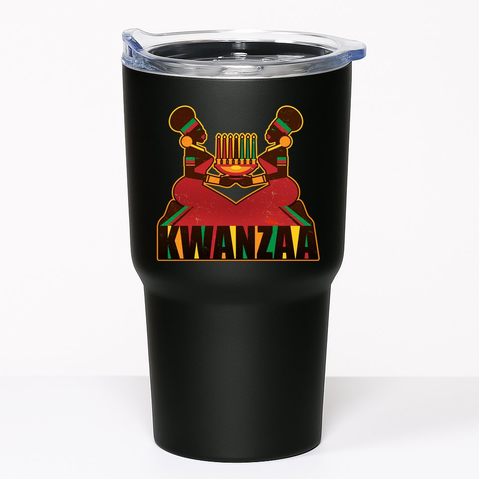 Vintage Traditional Color Kwanzaa Holiday Kinara Tumbler
