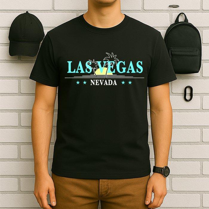 Vintage Tropical Las Vegas Logo T-Shirt