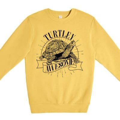 Vintage Turtley Awesome Premium Crewneck Sweatshirt