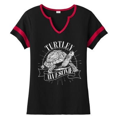 Vintage Turtley Awesome Ladies Halftime Notch Neck Tee