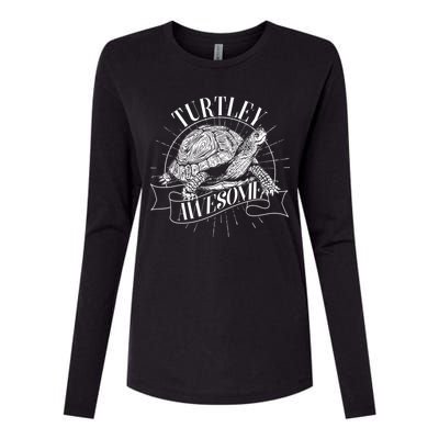 Vintage Turtley Awesome Womens Cotton Relaxed Long Sleeve T-Shirt