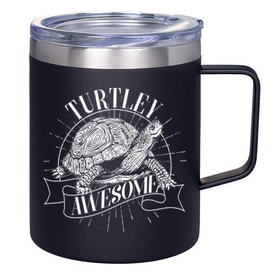 Vintage Turtley Awesome 12oz Stainless Steel Coffee Mug