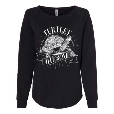 Vintage Turtley Awesome Womens California Wash Sweatshirt