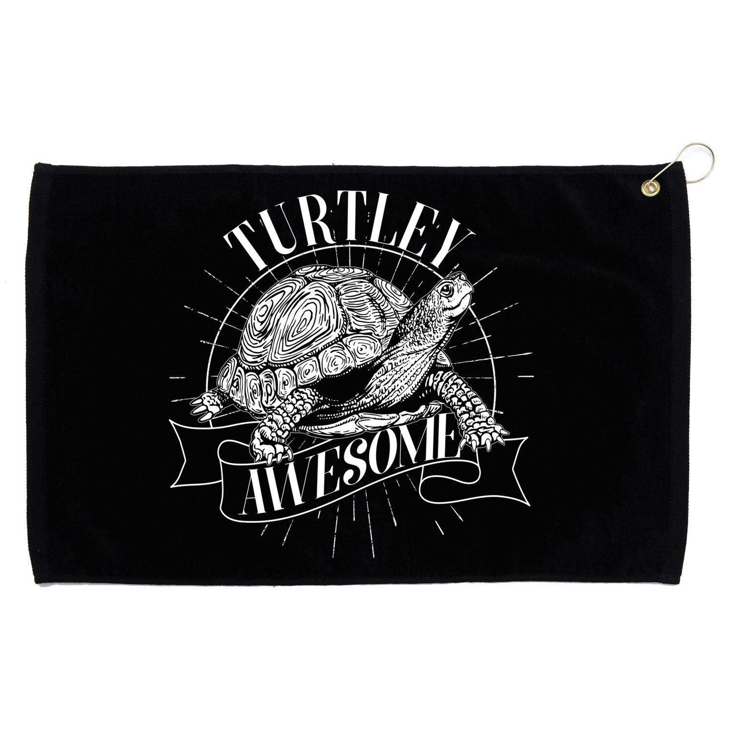 Vintage Turtley Awesome Grommeted Golf Towel