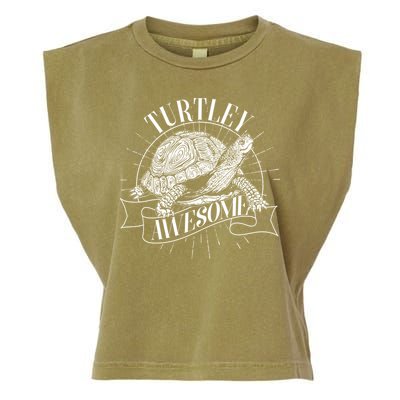 Vintage Turtley Awesome Garment-Dyed Women's Muscle Tee