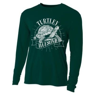 Vintage Turtley Awesome Cooling Performance Long Sleeve Crew