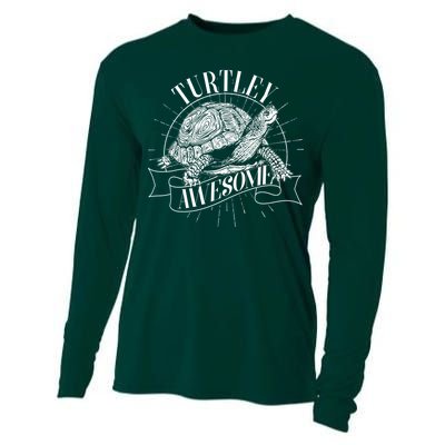 Vintage Turtley Awesome Cooling Performance Long Sleeve Crew