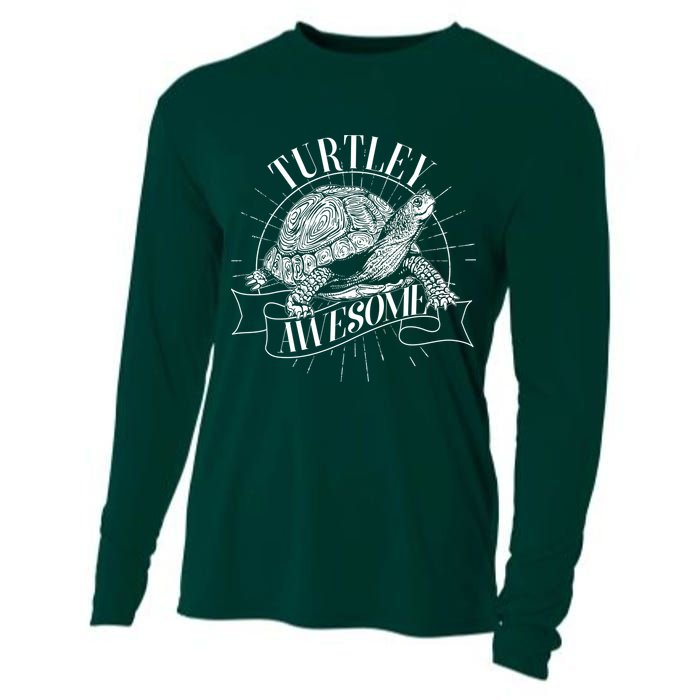 Vintage Turtley Awesome Cooling Performance Long Sleeve Crew
