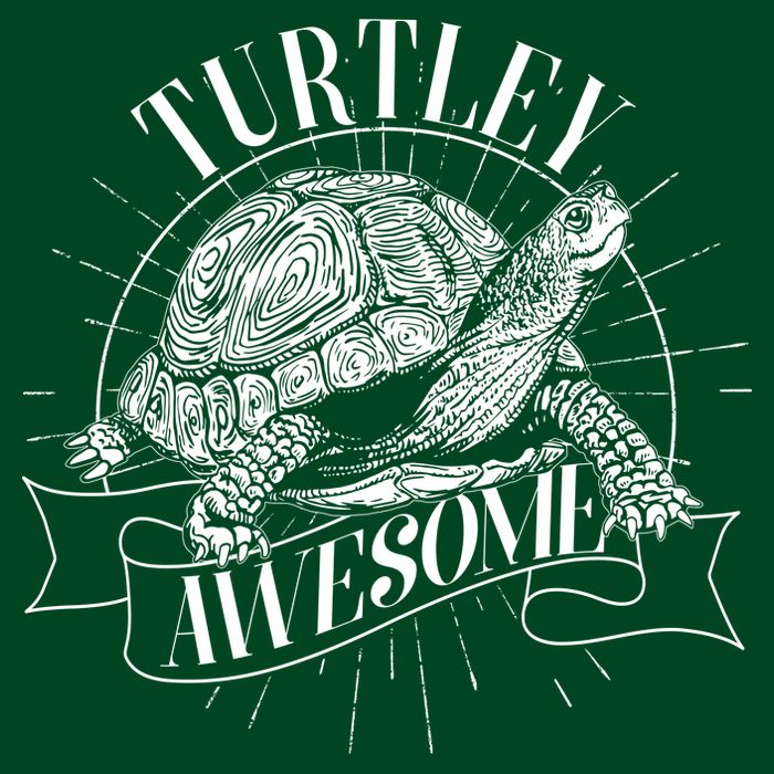 Vintage Turtley Awesome Cooling Performance Long Sleeve Crew