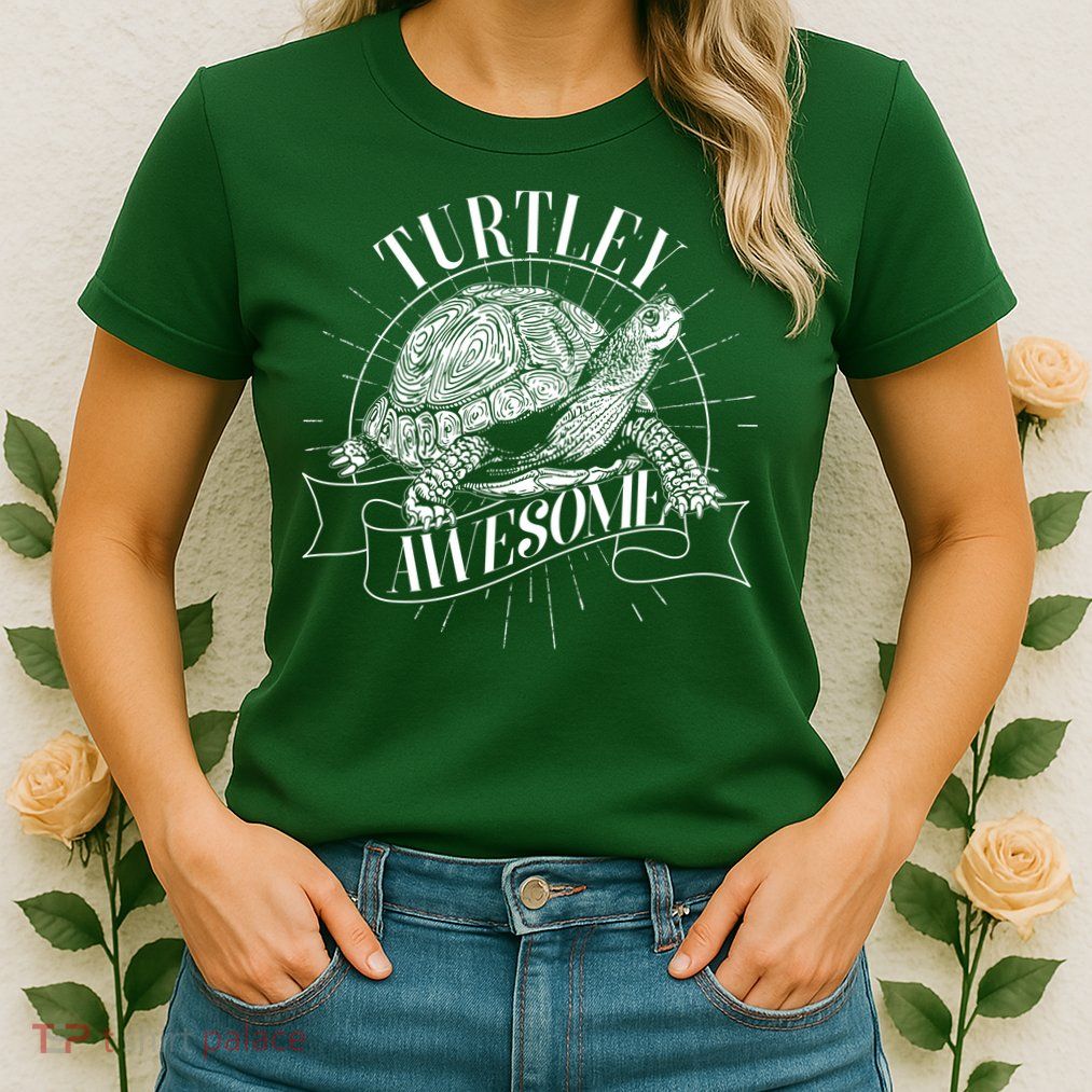 Vintage Turtley Awesome Womens T-Shirt