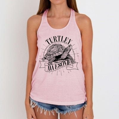 Vintage Turtley Awesome Women's Knotted Racerback Tank