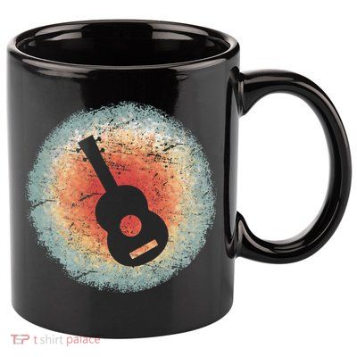Vintage Ukulele Retro 11oz C Handle Ceramic Mug