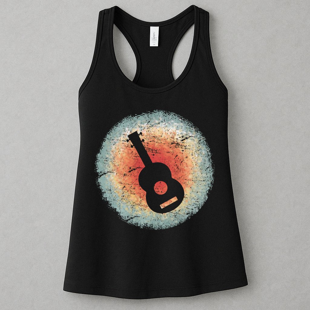 Vintage Ukulele Retro Womens Tank Top