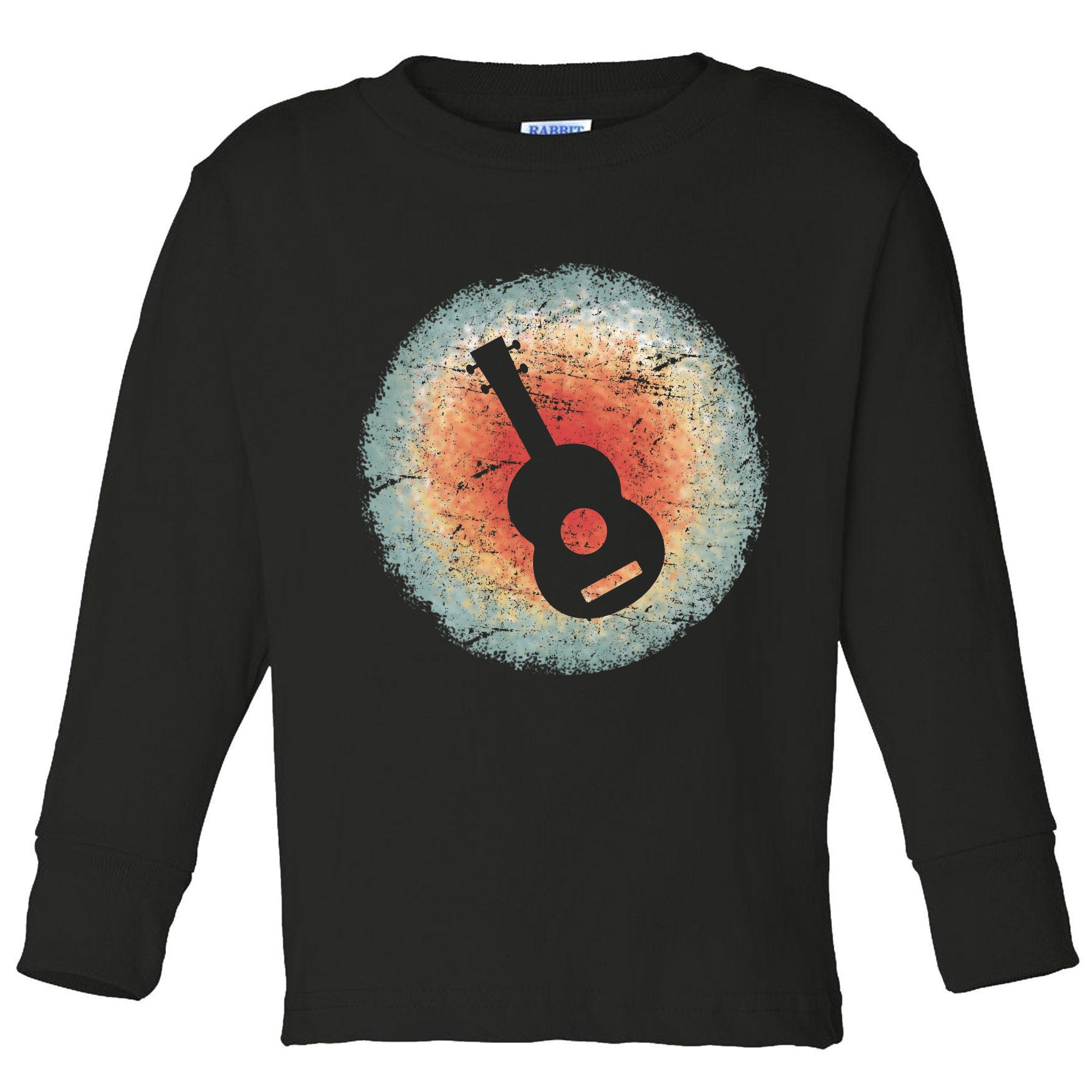 Vintage Ukulele Retro Toddler Long Sleeve Shirt