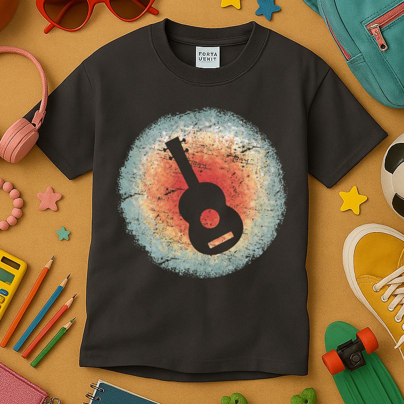 Vintage Ukulele Retro Kids T-Shirt