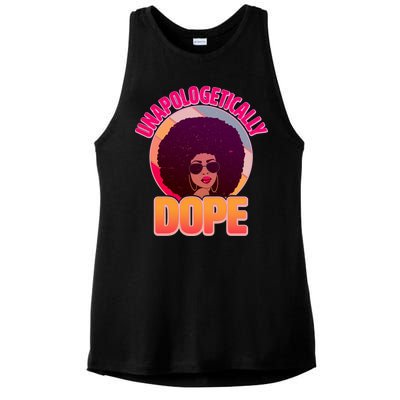 Vintage Unapologetically Dope Black Woman Afro Ladies PosiCharge Tri-Blend Wicking Tank