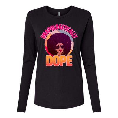 Vintage Unapologetically Dope Black Woman Afro Womens Cotton Relaxed Long Sleeve T-Shirt