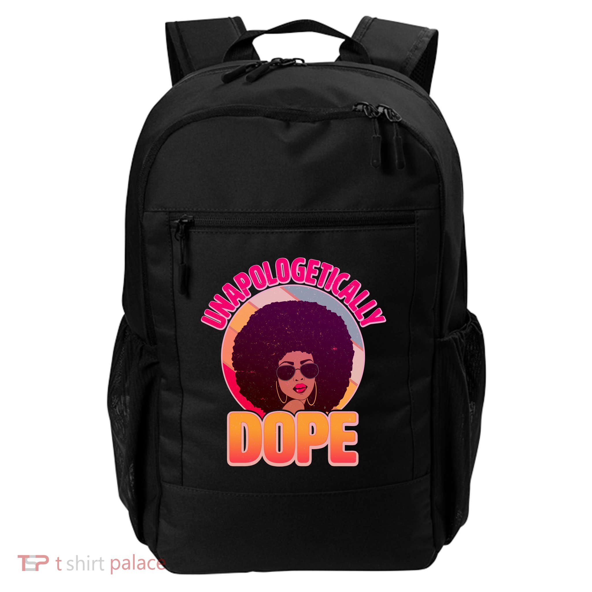 Vintage Unapologetically Dope Black Woman Afro Backpack