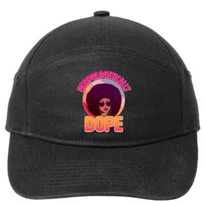 Vintage Unapologetically Dope Black Woman Afro 7-Panel Snapback Hat