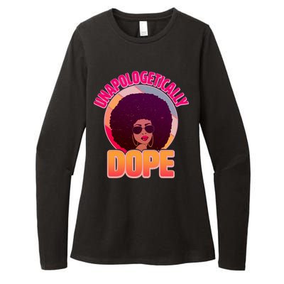 Vintage Unapologetically Dope Black Woman Afro Womens CVC Long Sleeve Shirt