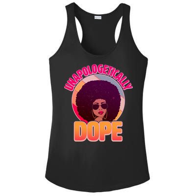 Vintage Unapologetically Dope Black Woman Afro Ladies PosiCharge Competitor Racerback Tank