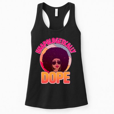 Vintage Unapologetically Dope Black Woman Afro Womens Tank Top