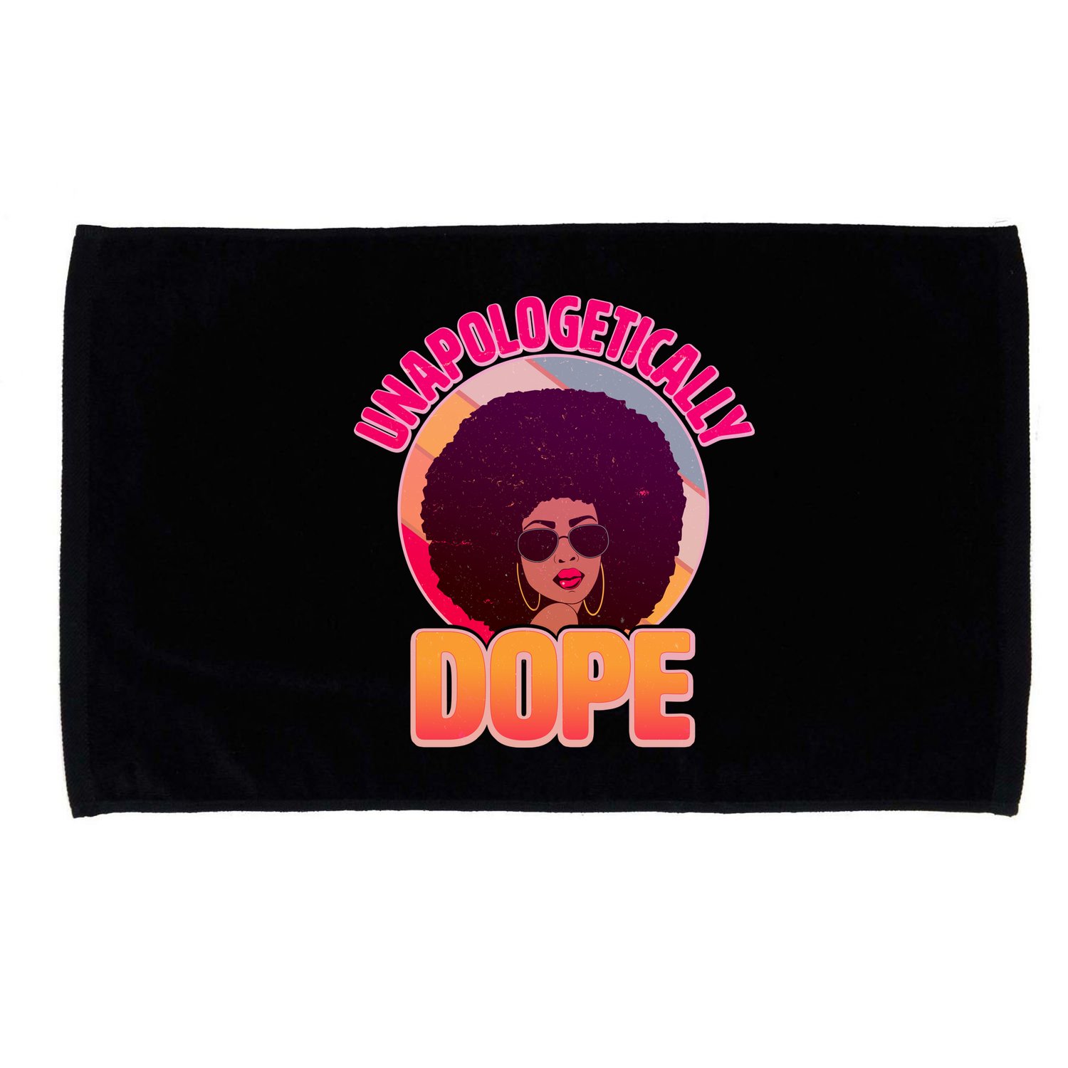 Vintage Unapologetically Dope Black Woman Afro Microfiber Hand Towel