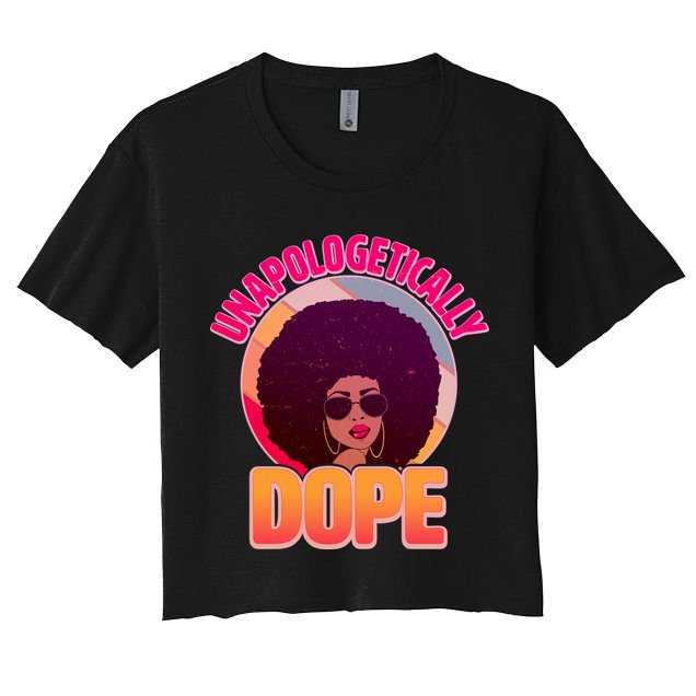 Vintage Unapologetically Dope Black Woman Afro Crop Top