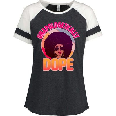 Vintage Unapologetically Dope Black Woman Afro Enza Ladies Jersey Colorblock Tee