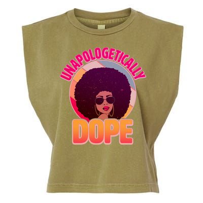 Vintage Unapologetically Dope Black Woman Afro Garment-Dyed Women's Muscle Tee