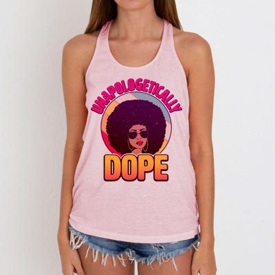 Vintage Unapologetically Dope Black Woman Afro Women's Knotted Racerback Tank