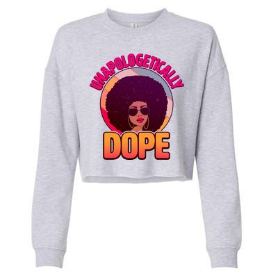 Vintage Unapologetically Dope Black Woman Afro Cropped Pullover Crew