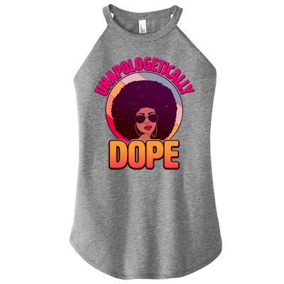 Vintage Unapologetically Dope Black Woman Afro Women's Perfect Tri Rocker Tank