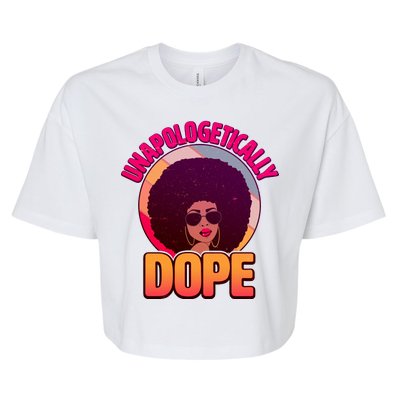 Vintage Unapologetically Dope Black Woman Afro Bella+Canvas Jersey Crop Tee