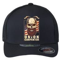 Vintage Union American Carpenter Bearded Skull Flexfit Unipanel Trucker Cap