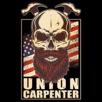 Vintage Union American Carpenter Bearded Skull Cooling Performance Crew T-Shirt