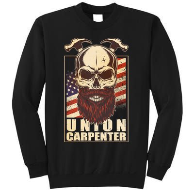 Vintage Union American Carpenter Bearded Skull Sweatshirt