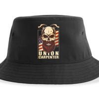 Vintage Union American Carpenter Bearded Skull Sustainable Bucket Hat