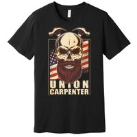 Vintage Union American Carpenter Bearded Skull Premium T-Shirt