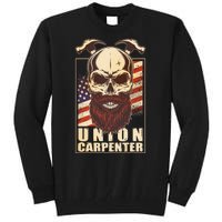 Vintage Union American Carpenter Bearded Skull Tall Sweatshirt