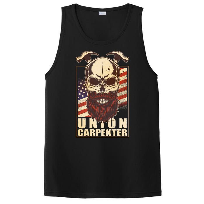 Vintage Union American Carpenter Bearded Skull PosiCharge Competitor Tank