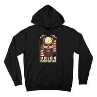 Vintage Union American Carpenter Bearded Skull Tall Hoodie