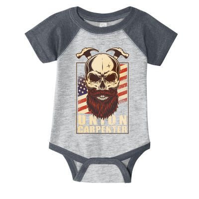 Vintage Union American Carpenter Bearded Skull Infant Baby Jersey Bodysuit