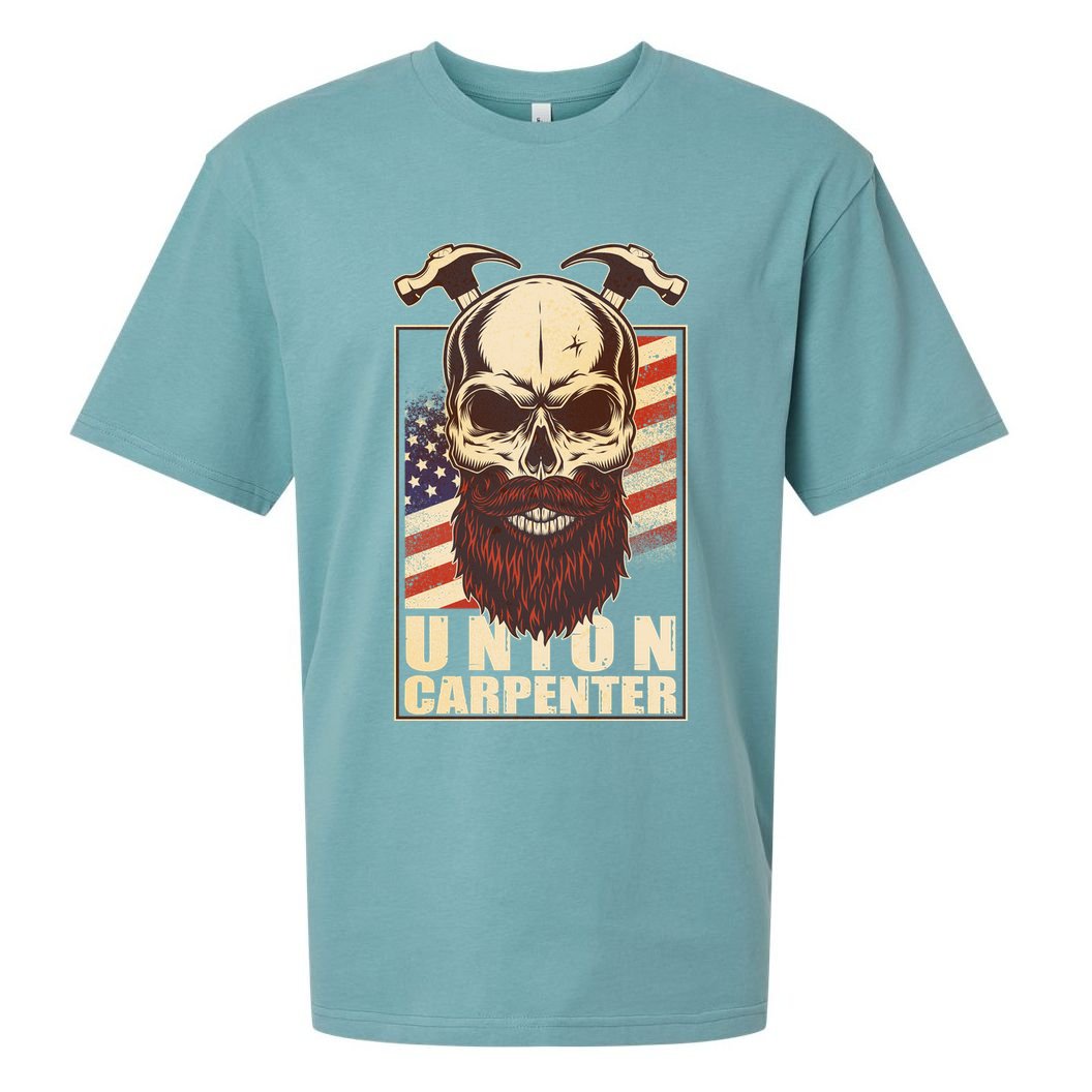 Vintage Union American Carpenter Bearded Skull Sueded Cloud Jersey T-Shirt