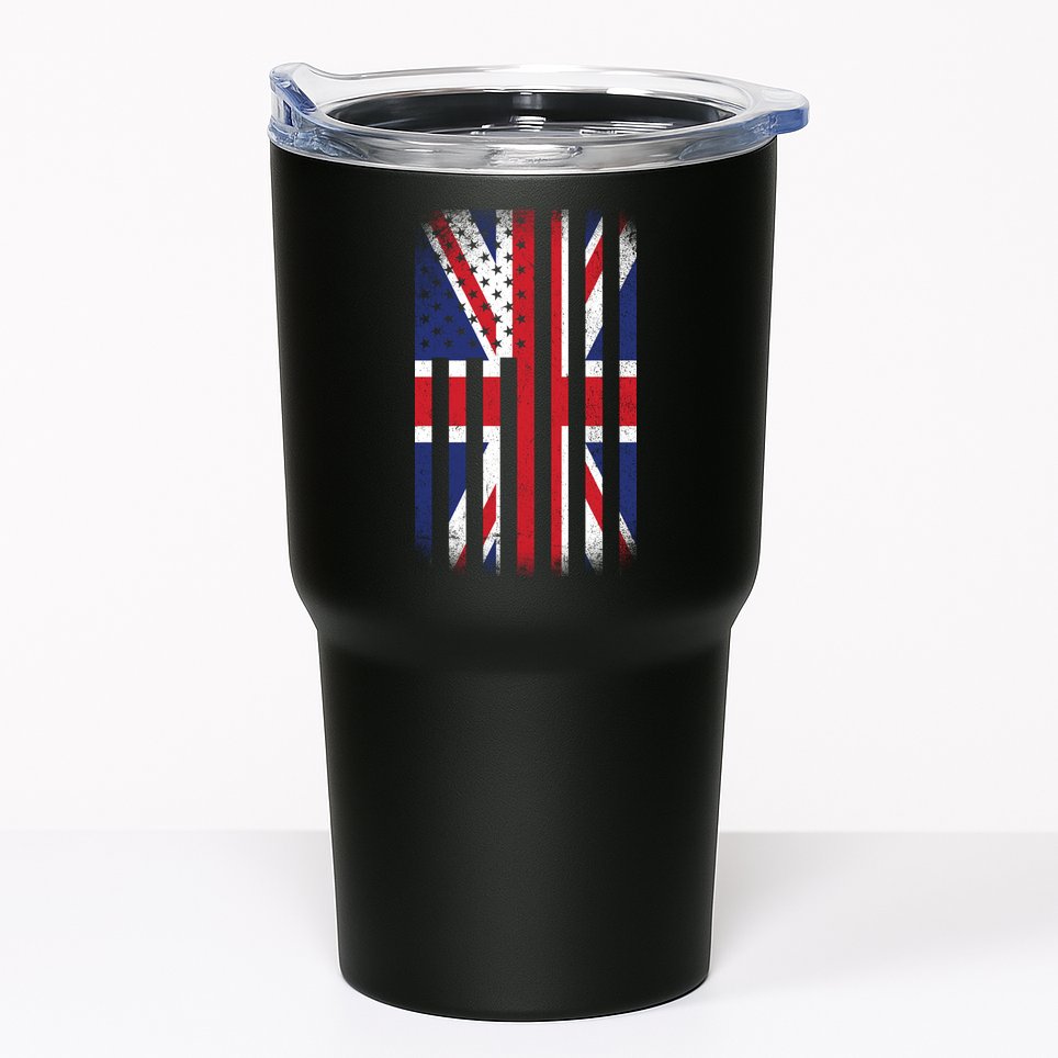 Vintage Union Jack British Flag United Kingdom  Tumbler