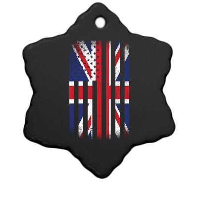 Vintage Union Jack British Flag United Kingdom  Ceramic Star Ornament